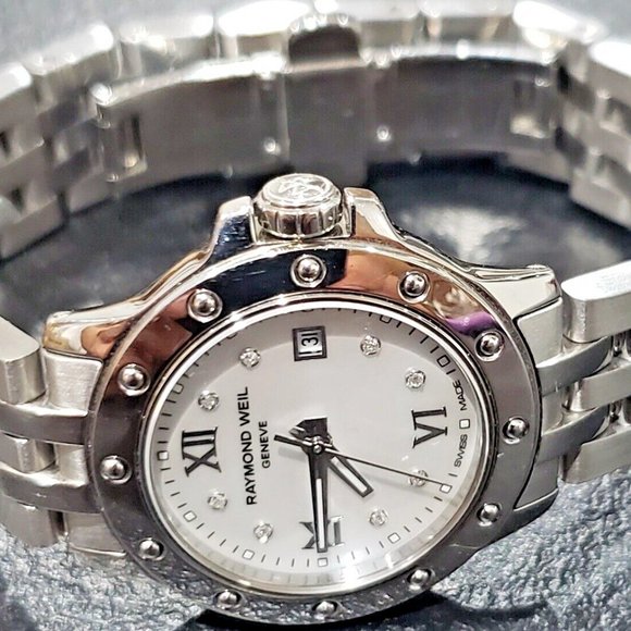 $1050 MSRP RAYMOND WEIL Tango Diamond MOP Dial Ladies Watch